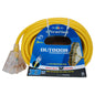 Extension Cord Outdoor SJTW 12/3 Lighted 3-Tap Yellow 30ft (140050)