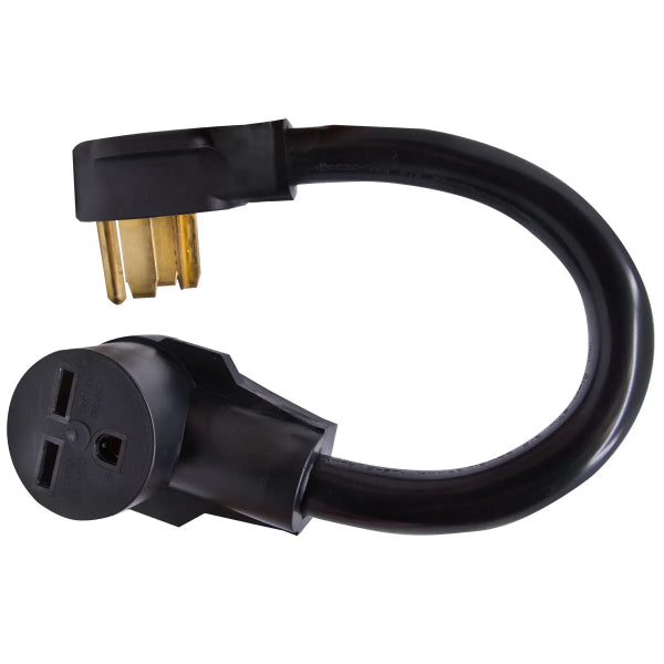 Indoor Cord Adp. Dryer 14-30P Male Right Angle to Heater 6-30R Female (140058)