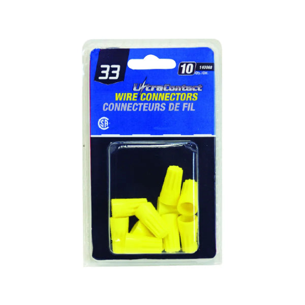 10PK Twist On Wire Connector #33 (M) Yellow (140068)