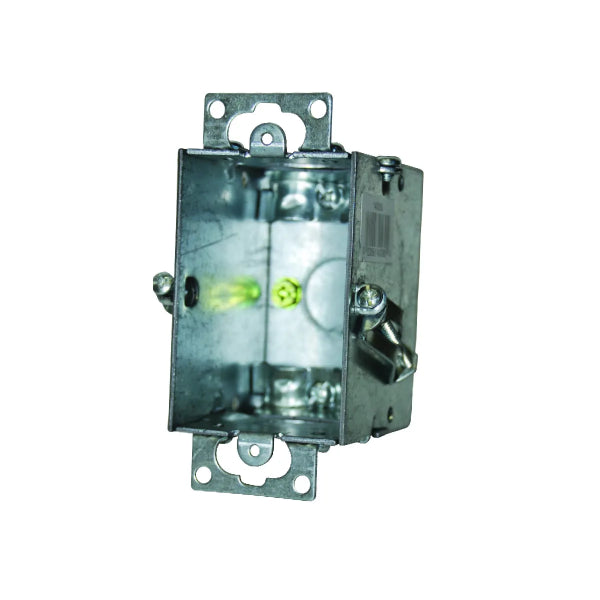 Rectangle Electrical Box With Clamps 1-Gang 3in x 2in x 2½in (140083)