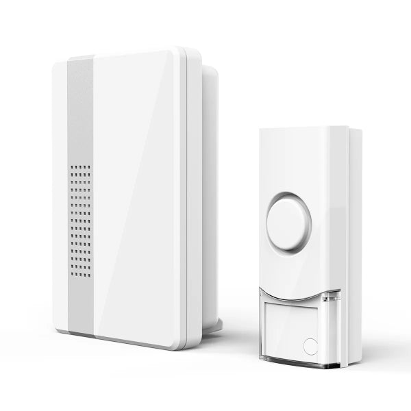 Door Chime Battery Operated With Wireless Remote White (140107)