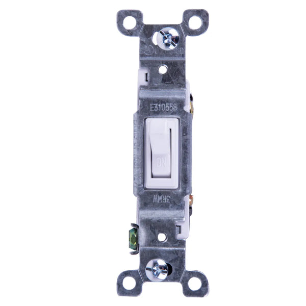 Toggle switch single 15Amp White (140137)
