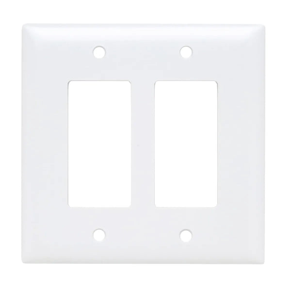 Decora Wall Plate 2-Gang White (140143)