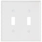 Toggle Switch Wall Plate 2-Gang White (140149)