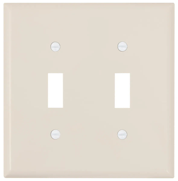 Toggle Switch Wall Plate 2-Gang Ivory (140150)