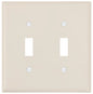 Toggle Switch Wall Plate 2-Gang Ivory (140150)