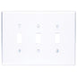 Toggle Switch Wall Plate 3-Gang White (140151)
