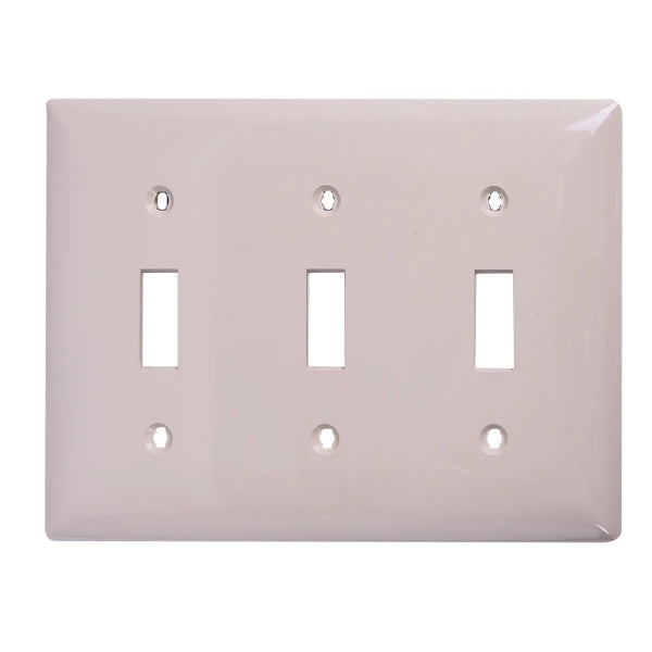 Toggle Switch Wall Plate 3-Gang Ivory (140152)