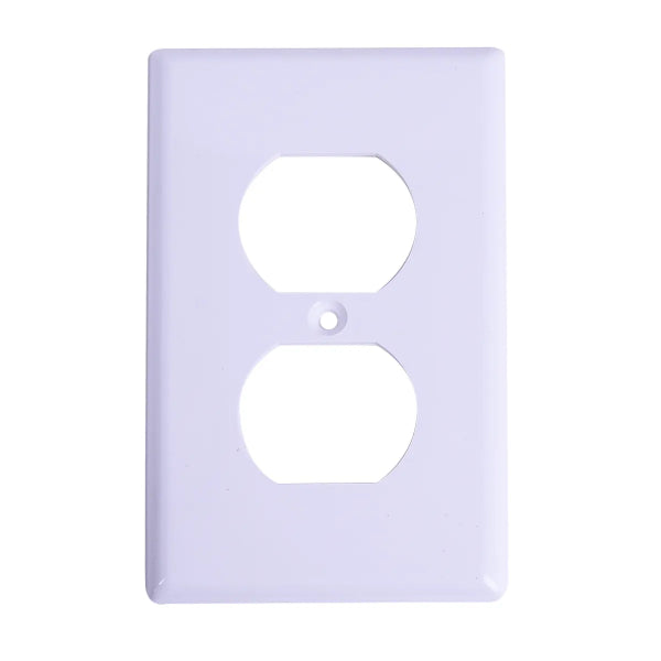 Duplex Outlet/Receptacle Wallplate 1-Gang White (140153)