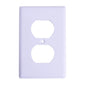Duplex Outlet/Receptacle Wallplate 1-Gang White (140153)