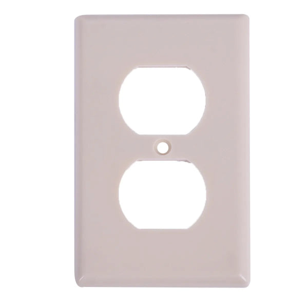 Duplex Outlet/Receptacle Wallplate 1-Gang Ivory (140154)