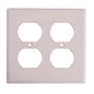Duplex Outlet/Receptacle Wallplate 2-Gang Ivory (140156)