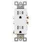 Decora Duplex Receptacle Rectangular T/R 15Amp White (140161)