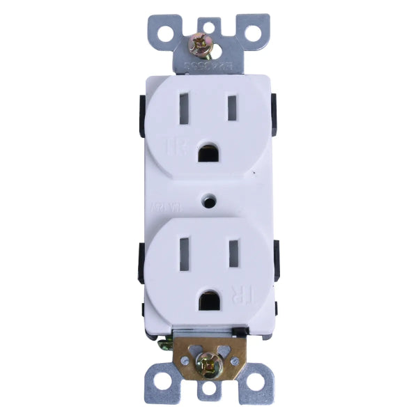 Duplex Receptacle T/R 15Amp White (140163)