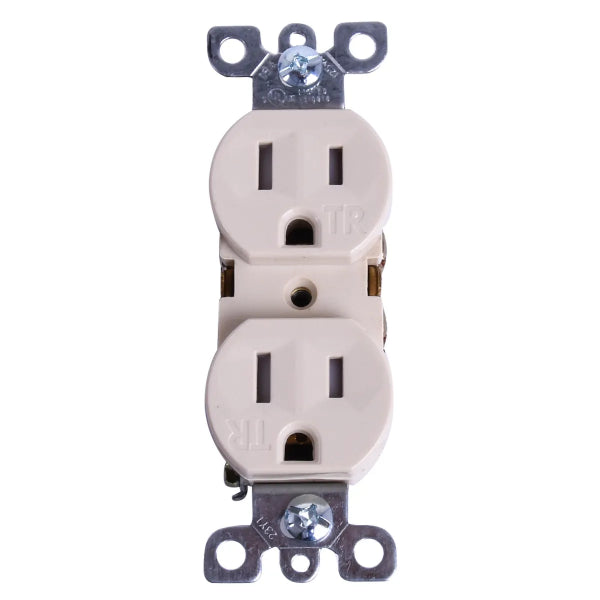 Duplex Receptacle T/R 15Amp Ivory (140164)