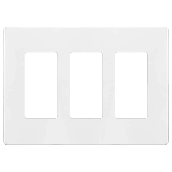 Decora Wall Plate Screwless 3-Gang White (140167)