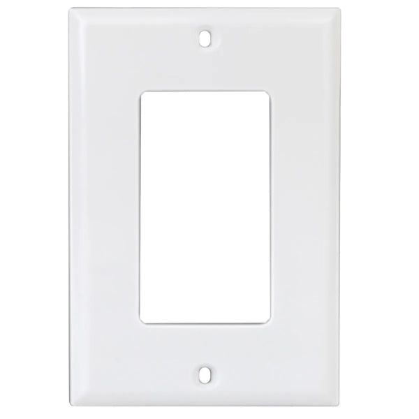 Decora 1-Gang Wall Plate Mid Size White (140173)