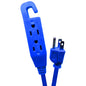 Block Heater Extension Cord Outdoor SJTW 16/3 3-Tap 15ft Blue (140325)
