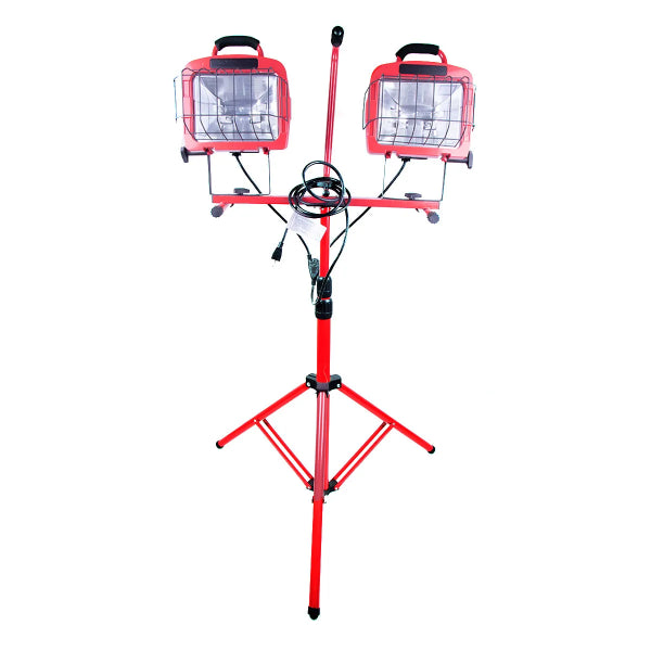 Halogen WorkLight Dual Head 8ft Cord w/Tripod 1400W (140513)