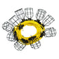 Industrial LED String Light 5-Cages SJTW 14/3 50ft + A19 Bulbs (140518)