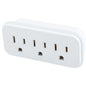 Grounded Wall Adapter 3-Outlet Single to Triple White (140602)