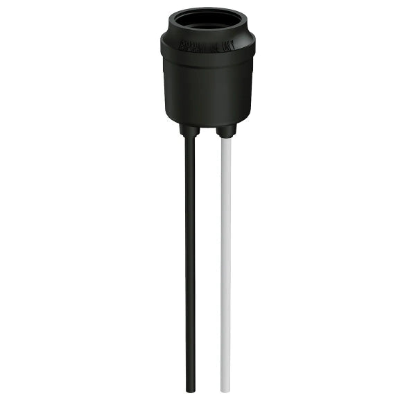 Keyless Socket Medium Base Black (Pigtail) (140603)
