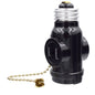 Pull-Chain Socket Adapter Medium Base Single-to-Twin Black (140604)