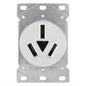 Range Receptacle 3 Pole 3 Wire White (140609)