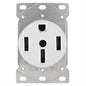 Range Receptacle 3 Pole 4 Wire White (140610)