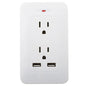 Surge Protector Grounded Wall Adapter 2-USB/2-Outlet White (140617)