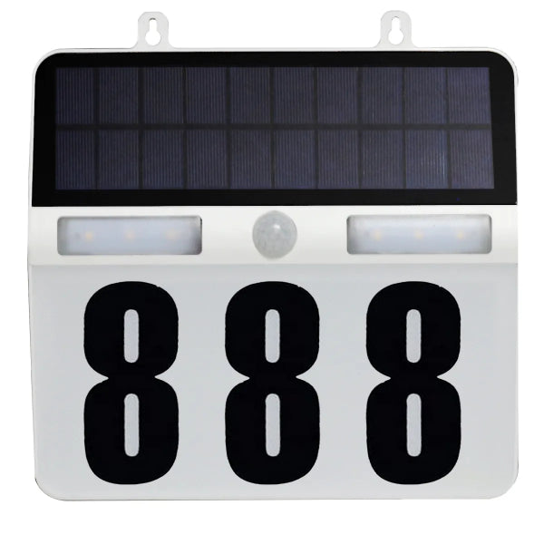 LED Solar Home Number Sign With Sensor & Flood Lights (140652)