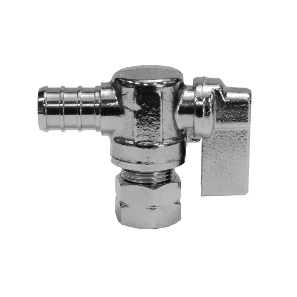 Pex Quarter Turn Angle Stop Valve ½in pex x 3/8in od (150557)