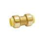 Push-Fit Brass Coupling 1/2 x 1/2in Lead-Free (150601)