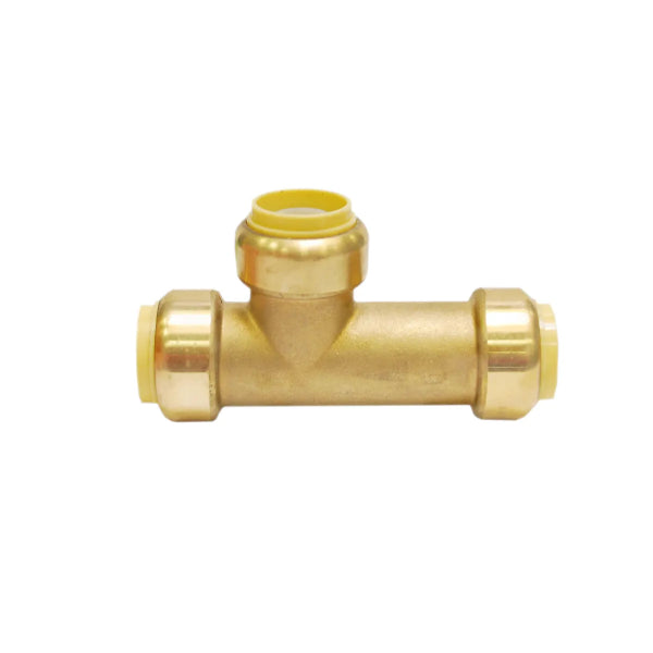 Push-Fit  Brass Slip Tee 3/4 x 3/4 x 3/4in Lead-Free (150607)