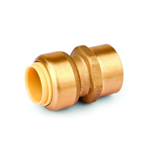 Push-Fit  Brass Coupling FNPT 1/2 x 1/2in Lead-Free (150608)