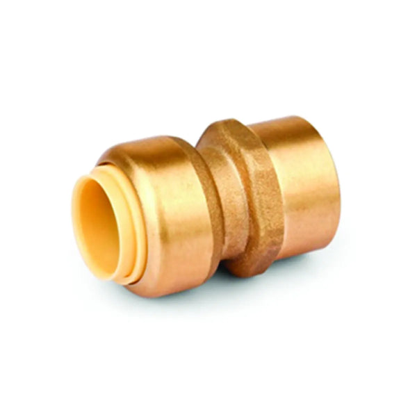Push-Fit  Brass Female Connector FNPT 3/4 x 3/4in Lead-Free (150609)