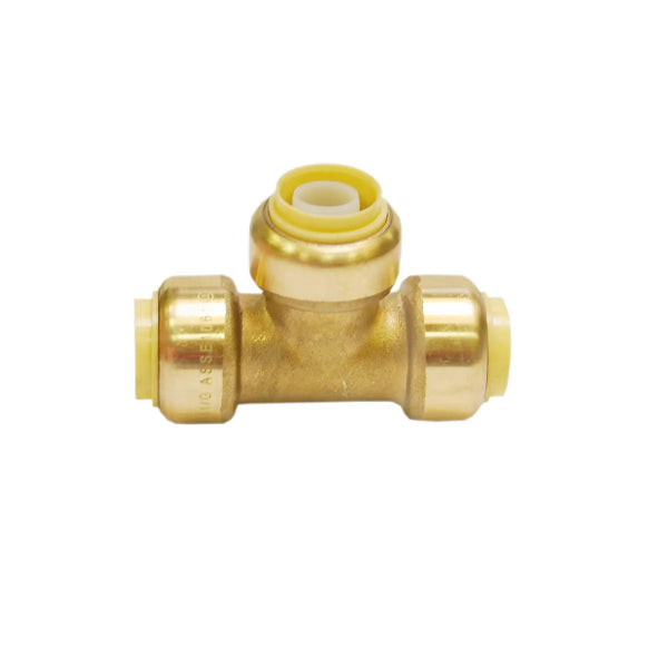 Push-Fit  Brass Tee 1/2 x 1/2 x 1/2in Lead-Free (150614)