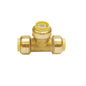 Push-Fit  Brass Tee 1/2 x 1/2 x 1/2in Lead-Free (150614)