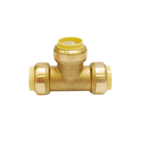 Push-Fit  Brass Tee 3/4 x 3/4 x 3/4in Lead-Free (150615)