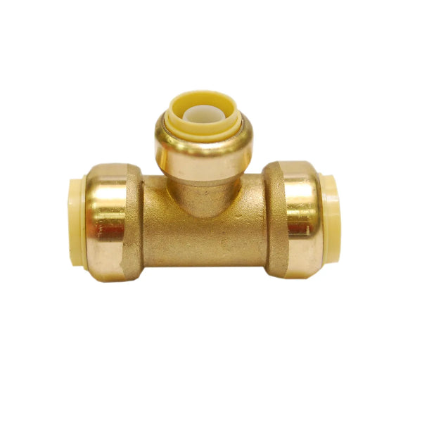 Push-Fit  Brass Reducing Tee 3/4 x 3/4 x 1/2in Lead-Free (150616)