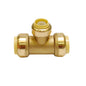 Push-Fit  Brass Reducing Tee 3/4 x 3/4 x 1/2in Lead-Free (150616)