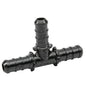 24PK Pex Poly Tee Barb To Barb 1/2 x 1/2 x 1/2in Black (150648)