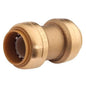 6PK Push-Fit Pex Brass Coupling 3/4 x 3/4in Lead-Free (150650)