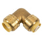 12PK Push-Fit Pex Brass 90° Elbow 1/2 x 1/2in Lead-Free (150651)