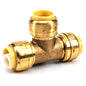 6PK Push-Fit Pex Brass Tee 3/4 x 3/4 x 3/4in Lead-Free (150654)