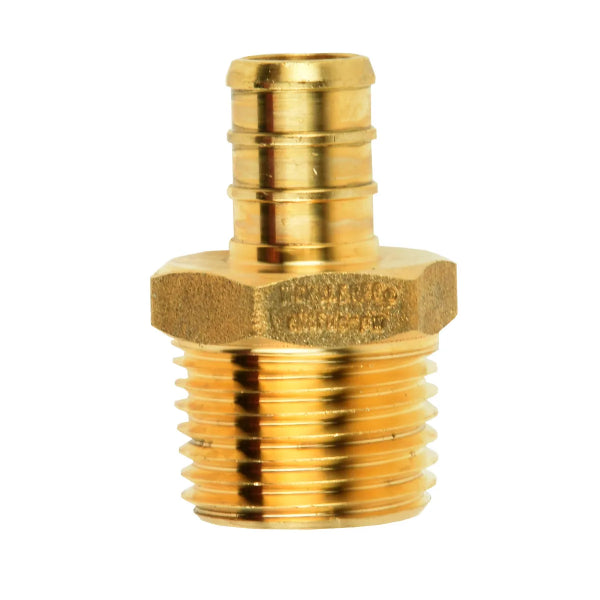 Pex Brass Male Adapter Barb To MPT 1/2 x 1/2in (151025)