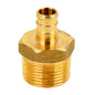Pex Brass Male Adapter Barb To MPT 1/2 x 3/4in (151026)