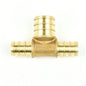 Pex Brass Tee Barb To Barb 1/2 x 1/2 x 3/4in (151115)