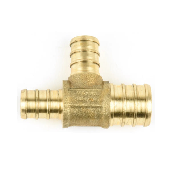 Pex Brass Tee Barb To Barb 1/2 x 3/4 x 1/2in (151117)