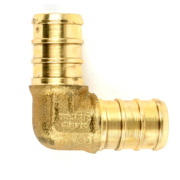 Pex Brass 90° Elbow Barb To Barb 1/2 x 1/2in (151122)